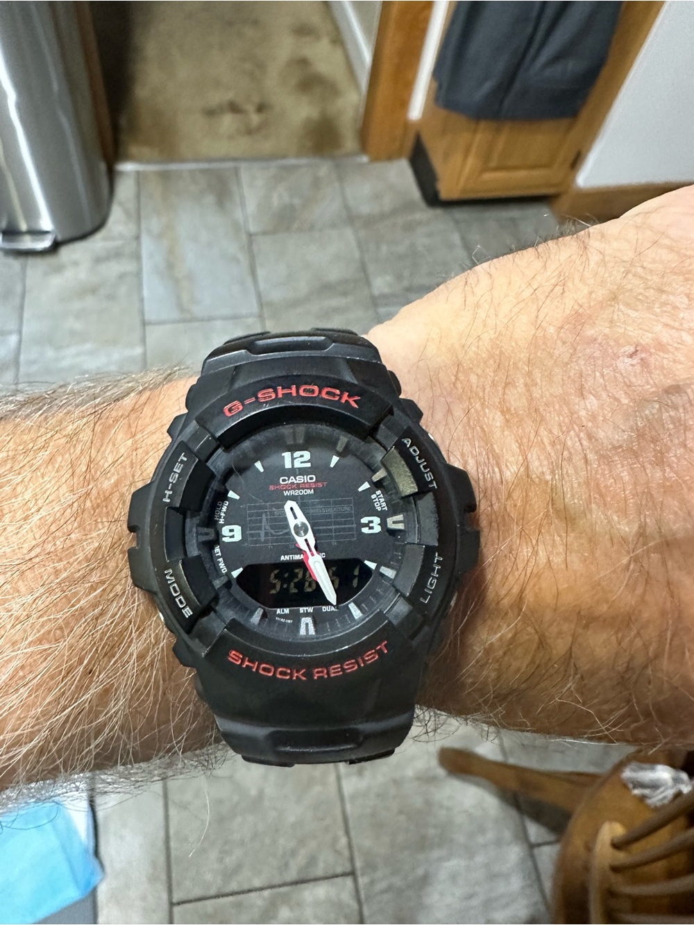 Casio G-Shock Black Watch with Red Accents